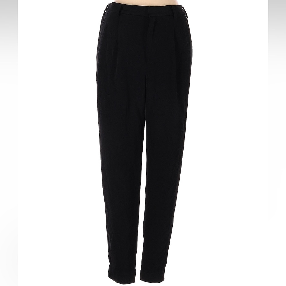 Uniqlo Women’s Comfort Casual Black Pleated High-Rise Tapered Ankle Pants, XS